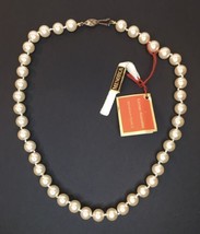 19&quot; Menorca Simulated Pearls 7mm Hand Knotted Faux Pearl Necklace New w Tag - $38.99