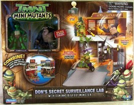 TMNT Don's Secret Surveillance Lab Playmates & With Don & Bigfoot Monster 2008 - $129.68