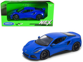 Lotus Emira Blue Metallic "NEX Models" Series 1/24 Diecast Model Car by Welly - $40.99