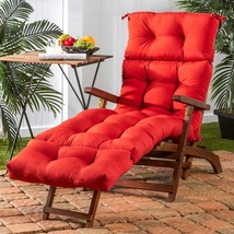 72&quot; Lounge Cushion Salsa Red Outdoor 6ft Patio Chaise Pad for Lounger Solid - $142.61