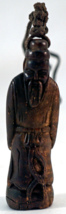 Boxwood Sculpted Luohan Elder Figure Nice Figurine - £51.88 GBP