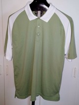 LINKS TECH TECHNO DRY SS GREEN KNIT SHIRT-XL-100% POLYESTER-WORN ONCE-GREAT - £9.91 GBP