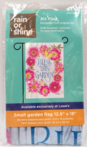Bless This Garden Porch Flag 12.5&quot;x18&quot; Rain or Shine Flowers Wreath Butt... - £6.25 GBP