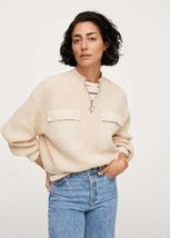Mango Knit pockets sweater new with tag - £54.06 GBP