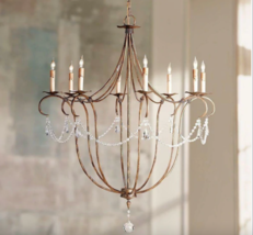 New Cabernet Chandelier French Gold &amp; Crystal Transitional Modern Farmhouse Xl - £1,422.86 GBP