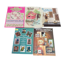 Lot 5 Vintage Needlework Magazines Patterns Leaflets Cross Stitch - £7.53 GBP