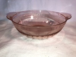 Vintage Pink Coronation Depression Glass 8 Inch Large Bowl Mint - £19.80 GBP