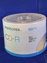NEW MEMOREX CD-R 50 Pack Spindle 52X 700MB 80min Recordable CD&#39;s Compact... - £10.30 GBP