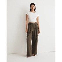 Madewell Womens The Harlow Wide-Leg Cargo Pant in (Re)generative Chino Green 14 - £49.26 GBP