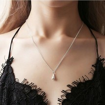 New Dainty Silver Teardrop Necklace - £10.03 GBP