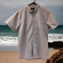 Molokai Surf Co Shirt Men Size L Large Light Blue  Button Down Short Sleeve - £25.24 GBP