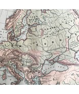1879 Map Europe Spain France Italy England Victorian Geography 1st Editi... - €69,72 EUR
