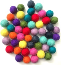 50pc Colorful 2cm One Felt Pom Poms Wool Felt Balls Handmade Felted 10 C... - £23.94 GBP