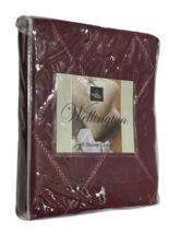 Homewear Wellington Shower Curtain Lattice Embroidery Wine 70&quot; x 72&quot; Sam Hedaya - £23.66 GBP