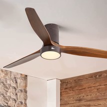 Sofucor Low Profile Ceiling Fan With Lights Flush Mount Ceiling Fan With Remote - £175.81 GBP