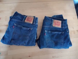 Lot of 2 Levi&#39;s 505 Jeans Blue Denim Men&#39;s Size 38x34 - $45.00