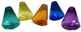 Five Tilting Mouth Blown, Hand Formed Glass Vases USA Made - £199.83 GBP