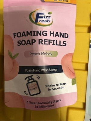 Fizz Fresh Foaming Hand Soap Refills, Foam Hand Sponges- 3 Peach, 4 Jasmine Item image 4