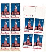 U S Stamps 10 cent stamps, block of 10 - 22cent stamps, Pennsylvania, De... - $5.16 CAD