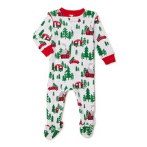 Holiday Time Baby Boys 1 Piece Sleep &amp; Play 6-9M Christmas Cabins Trees Campers - £7.36 GBP