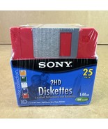 SONY 2HD 3.5″ FLOPPY DISKS DISKETTES 25-PACK 1.44 MB  IBM FORMATTED NEW VTG - $38.28 CAD