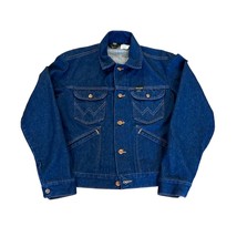 Vintage 70s Wrangler No-Fault Denim Jacket Men&#39;s Size 38 Medium Blue 74126PW USA - £100.45 GBP