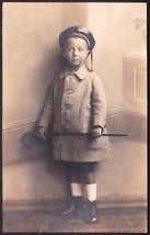 Viele Guispe Herbert RPPC Child with Otto Weddigen German Navy Hat Band - £31.26 GBP