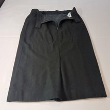 Vintage Nuage Women&#39;s Black Wool Black Zipper Pocket Skirt Size 8 Made I... - €11,95 EUR