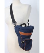 Vtg LL Bean Navy Blue Camera Bag Adjustable Strap USA Made - £34.55 GBP