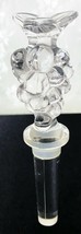 Vintage Mikasa Clear Glass Grape Cluster Wine Bottle Stopper Cork Replacer 5.5&quot;  - £10.55 GBP