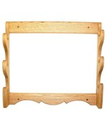 Oak Wooden Wall Gun Rack 3 Place Rifle Shotgun Display -  Medium Walnut ... - $837.17 MXN