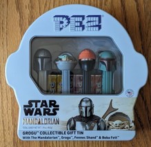 PEZ Star Wars The Mandalorian Grogu Collectible Gift Tin Set New and Sealed - £11.95 GBP