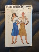 VTG 80s Butterick 6898 A Line Flared Pieced Skirt Classic 1930&#39;s Style S... - £6.76 GBP
