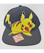 Pokemon BIG Pikachu Original Hat Snapback Cap Bioworld 2015 Black Yellow - $365.11 MXN