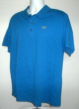 Mens Lacoste Polo Shirt Blue SIZE 8 Alligator Patch Logo 100% cotton - £24.36 GBP