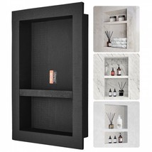 Shower Niche Ready for Tile 16&quot; x 24&quot;, Double Shelf Organizer, Square Corner... - £47.60 GBP