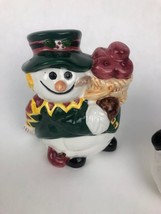 World Bazaars Inc. Christmas Snowman Holiday Ceramic Salt &amp; Pepper Shaker Set - £10.21 GBP