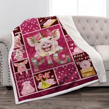 Blanket Pig Gifts For Pig Lovers Women Girls Mom Christmas Birthday Present Cozy - £38.36 GBP