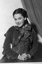 Maureen O'sullivan Lovely in Locks Wearing Velour Buttoned Dress with Bow 24x18  - £19.33 GBP