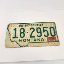 Montana License Plate Expired 1969 Big Sky Country 18 2950 Vtg USA Car Truck - £22.82 GBP