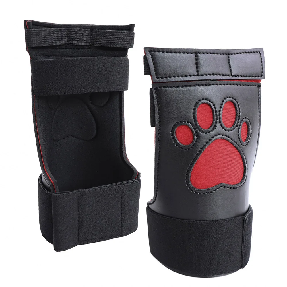 House Home Pu Leather Toy HandMature Puppy Role Play Dog Gloves Wrist Mature Paw - £36.76 GBP