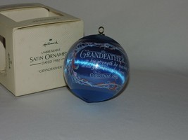Hallmark Keepsake Ornament Grandfather Satin Ball 1982 Blue - £9.58 GBP