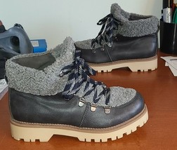 Ankle Boots Women’s Size 7M Circus By Sam Edelman Faux Fur Lace Up Dark ... - $35.40