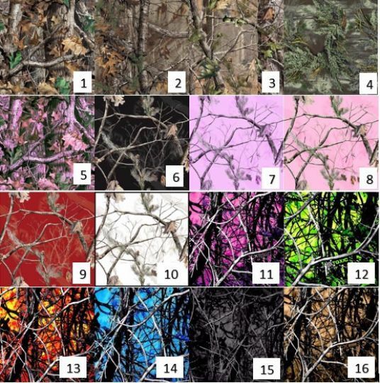 Camo Decal Vinyl Sheets MATTE FINISH  12&quot;x12&quot; - 12&quot;x96&quot; - $11.88+
