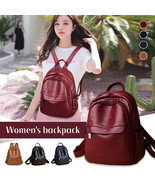 Backpacks Satchel Shoulder Bag PU Leather Travel School Bag Rucksack Zip... - £17.51 GBP