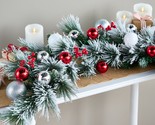 4&#39; Snowy Pine and Ornament Garland by Valerie in - £154.87 GBP