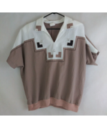 Vintage G.W. Division Of Graff Beaded Western Design Silky Smooth Top Large - $15.79