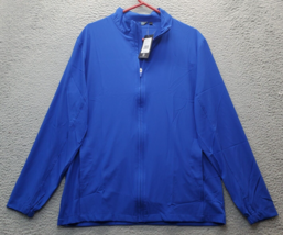 Scales Fishing Golf Jacket Men Large Blue Pockets Long Sleeve Mock Neck ... - $47.09