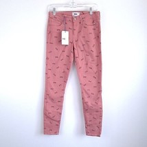 Paige Verdugo Ankle Mid Rise Ultra Skinny Jean Sunglasses Print 28 Pink NEW - £20.91 GBP