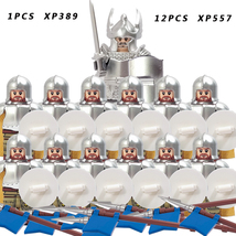 13PCS Medieval Knights Military Soldiers Figure Building Block Toys Set D - £29.31 GBP